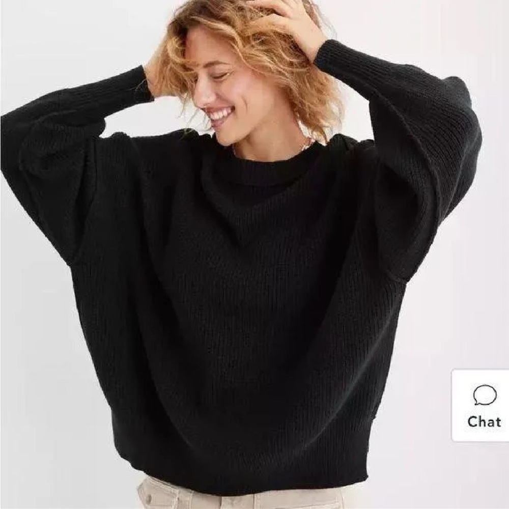 Aerie beyond sweater cable oversized sweater